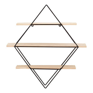 Brixton 3 Tier Rhombus Wall Shelf
