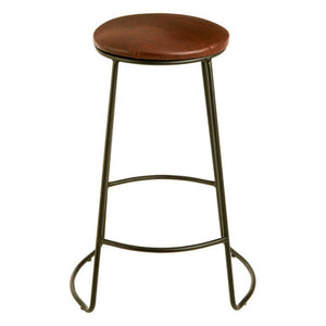 Brixton Faux Leather Bar Stool with Metal Legs