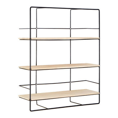Brixton Wood 3 Tier Wall Shelf