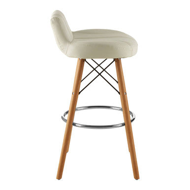 Stockholm White Leather Effect Bar Stool