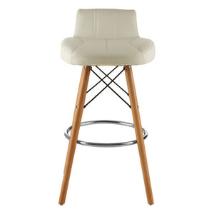 Stockholm White Leather Effect Bar Stool