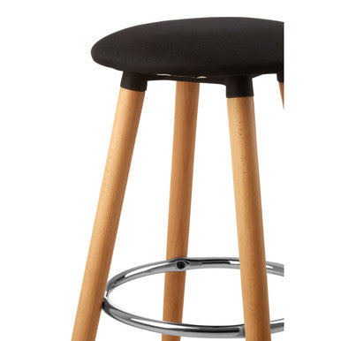 Stockholm Black Round Bar Stool