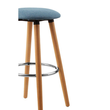 Stockholm Blue Round Bar Stool
