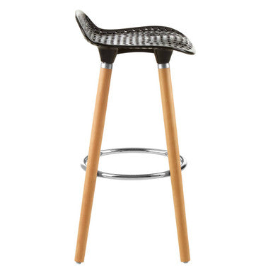 Stockholm Matte Black Bar Stool