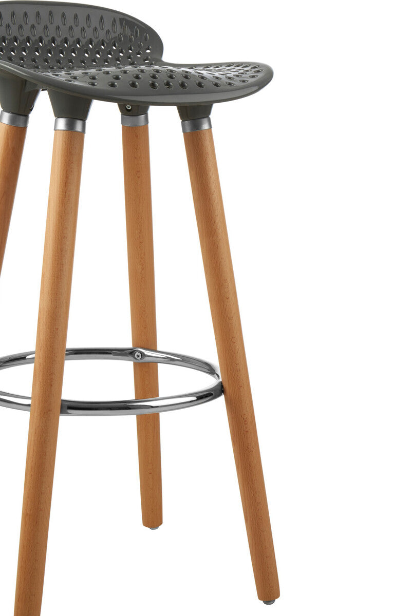 Stockholm Grey Pp Seat Bar Stool