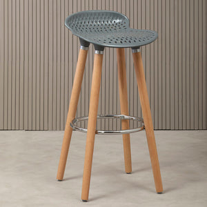 Stockholm Grey Pp Seat Bar Stool
