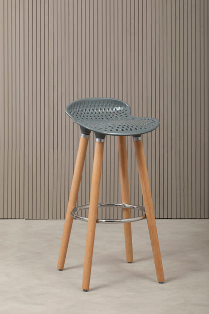 Stockholm Grey Pp Seat Bar Stool