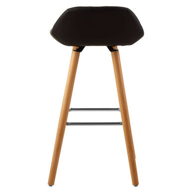 Stockholm Black Faux Leather Bar Stool