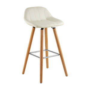 Stockholm White Faux Leather Bar Stool