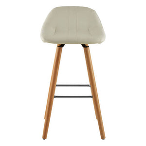 Stockholm White Faux Leather Bar Stool