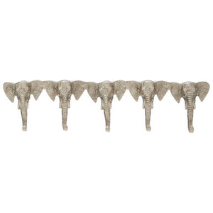5 Hook Elephant Head Hanger | Safari