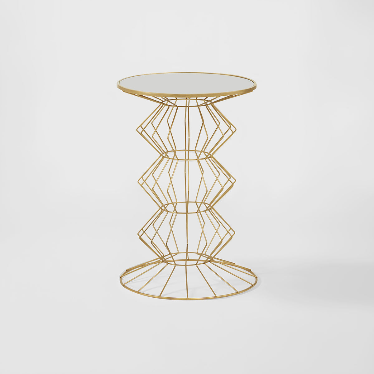 Yaxi Gold Finish Frame Table