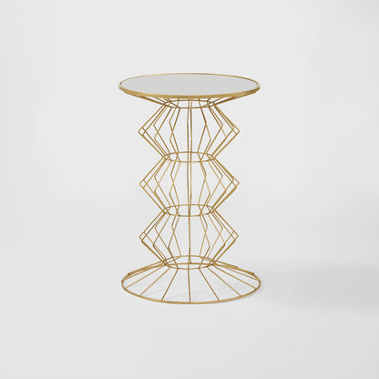 Yaxi Gold Finish Frame Table
