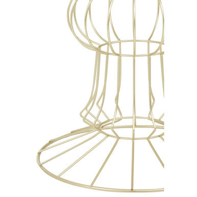 Yaxi Light Gold Finish Frame Table