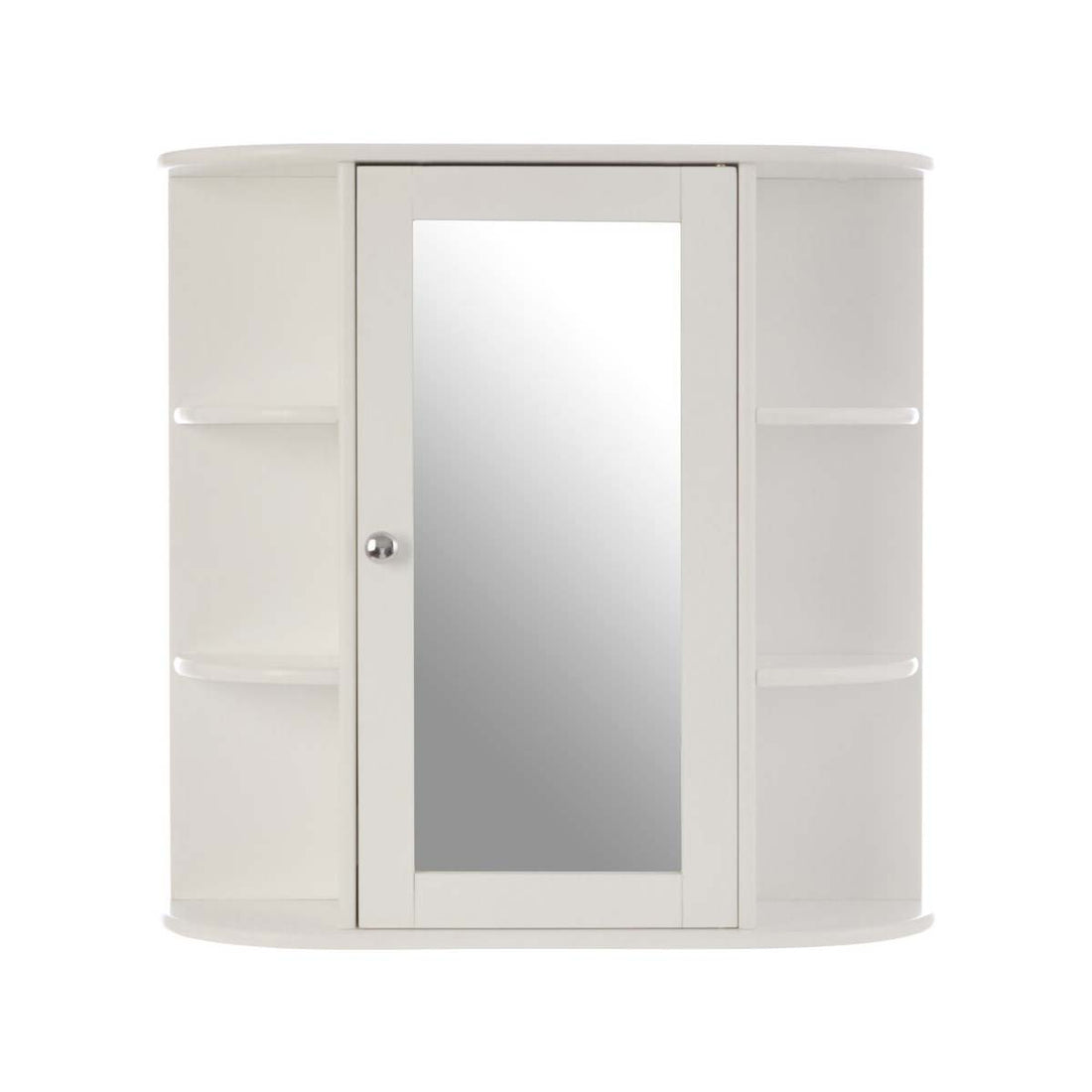 Portland Seven Shelf Mirrored Door Bathroom Cabinet