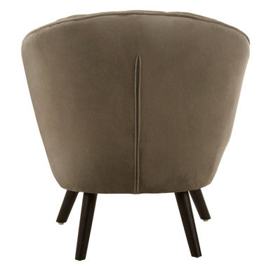 Regents Park Grey Velvet Curved Chair - image 5