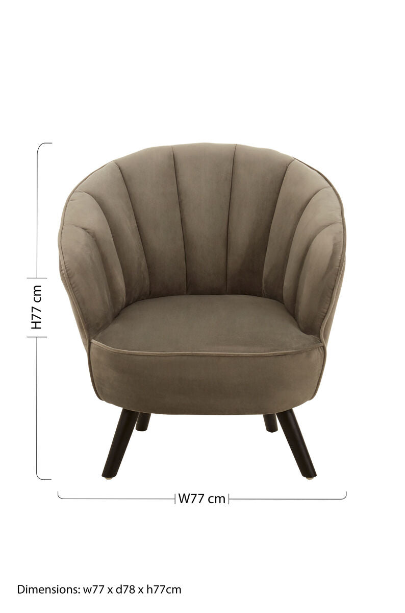 Regents Park Grey Velvet Curved Chair - image 8