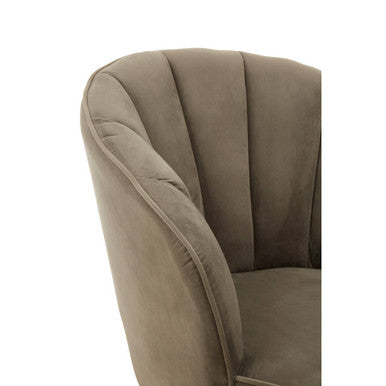 Regents Park Grey Velvet Curved Chair - image 6