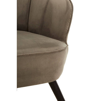 Regents Park Grey Velvet Curved Chair - image 7