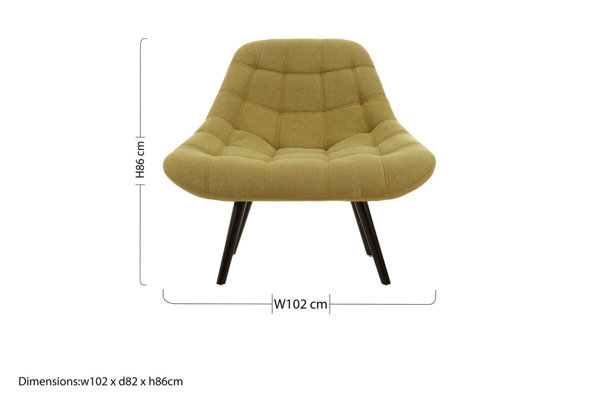 Stockholm Green Fabric Chair