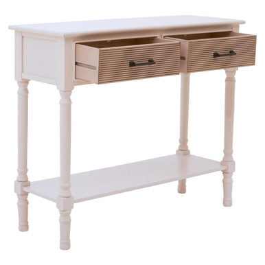 Heritage 2 Drawers White Console Table