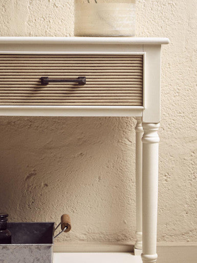 Heritage 2 Drawers White Console Table