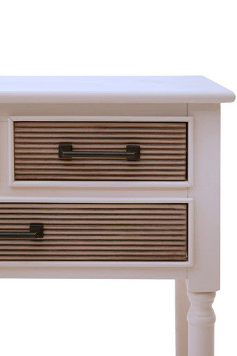 Heritage 3 Drawers White Console Table
