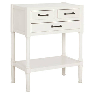 Heritage White Pearl Finish Console Table