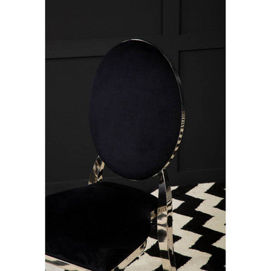 Sarita Stackable Silver Finish Dining Chair