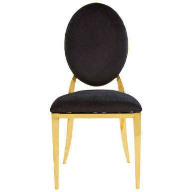 Sarita Stackable Gold Finish Dining Chair