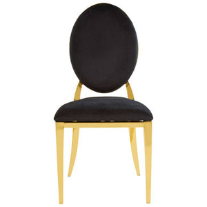 Sarita Stackable Gold Finish Dining Chair
