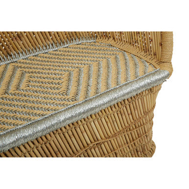 2 Seater Natural and Silver Sofa, Rowan