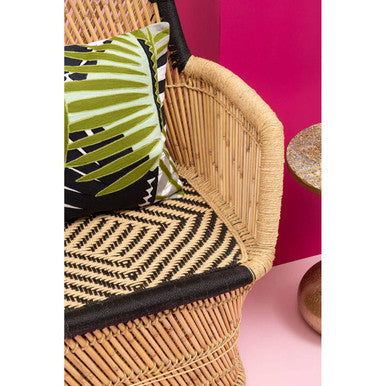 Rowan Two Seater Natural And Black Sofa