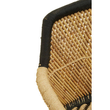 2 Seater Natural and Black Sofa, Rowan