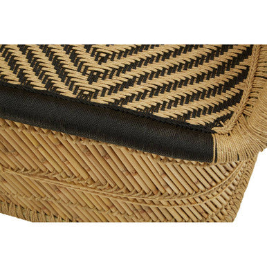 2 Seater Natural and Black Sofa, Rowan