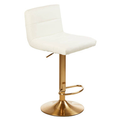 Baina White Seat Bar Stool
