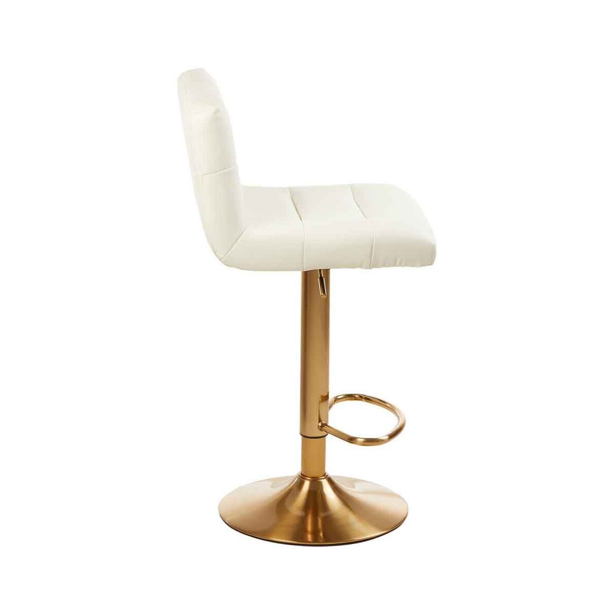 Baina White Seat Bar Stool