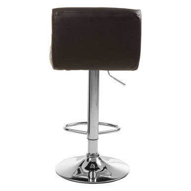 Baina Black Seat Bar Stool With Chrome Base