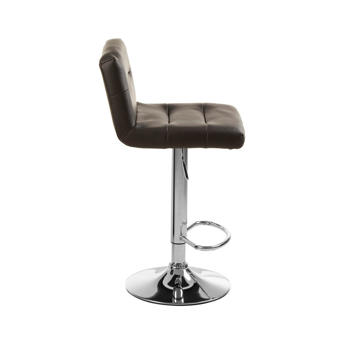 Baina Black Seat Bar Stool With Chrome Base