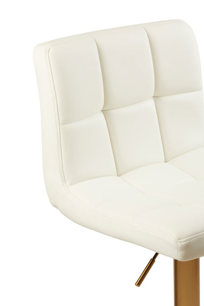 Baina Gold And White Finish Bar Stool