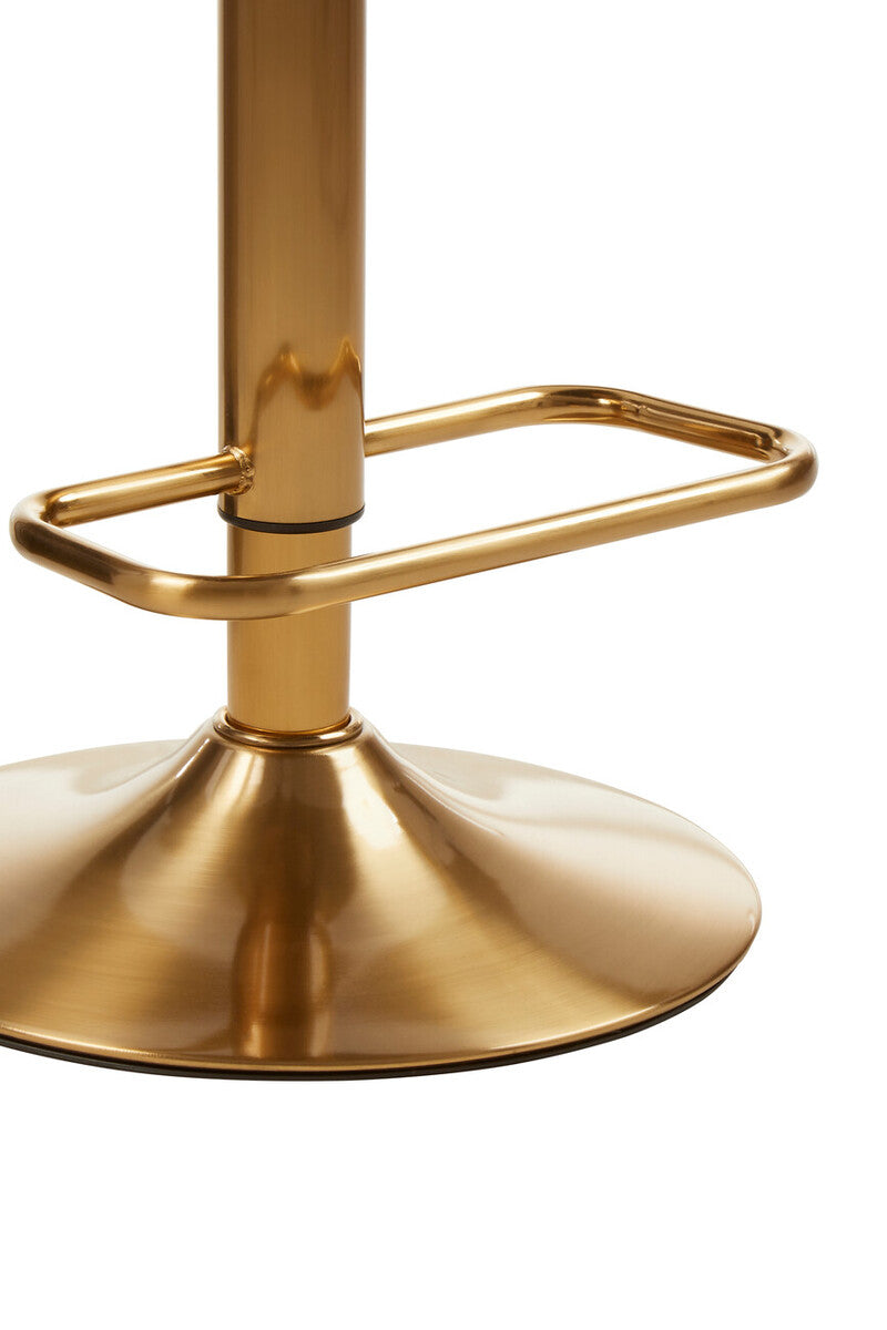 Baina Gold And White Finish Bar Stool