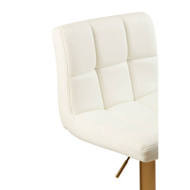 Baina Gold And White Finish Bar Stool