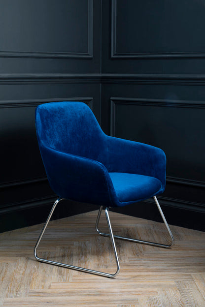 Stockholm Blue Fabric Chair