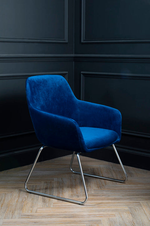 Stockholm Blue Fabric Chair