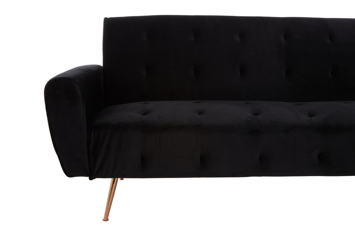 Hayton Black Velvet Sofa Bed