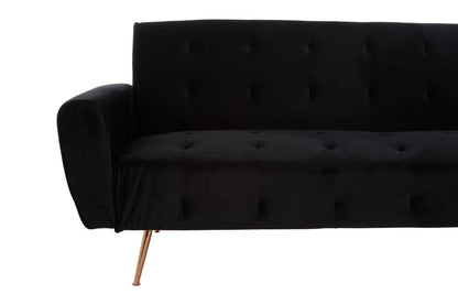 Hayton Black Velvet Sofa Bed
