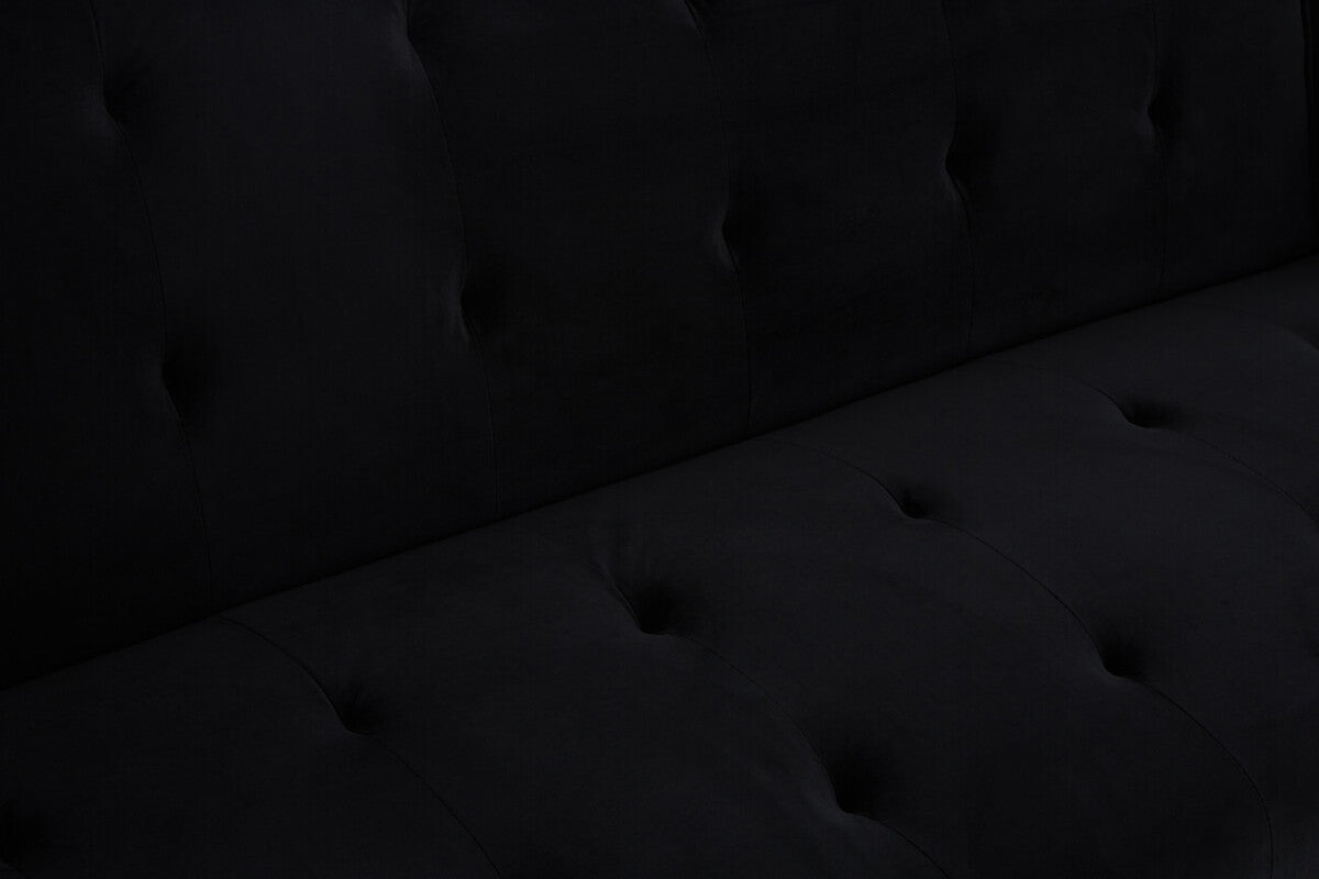 Hayton Black Velvet Sofa Bed