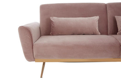 Pink Velvet Sofa Bed, Hatton