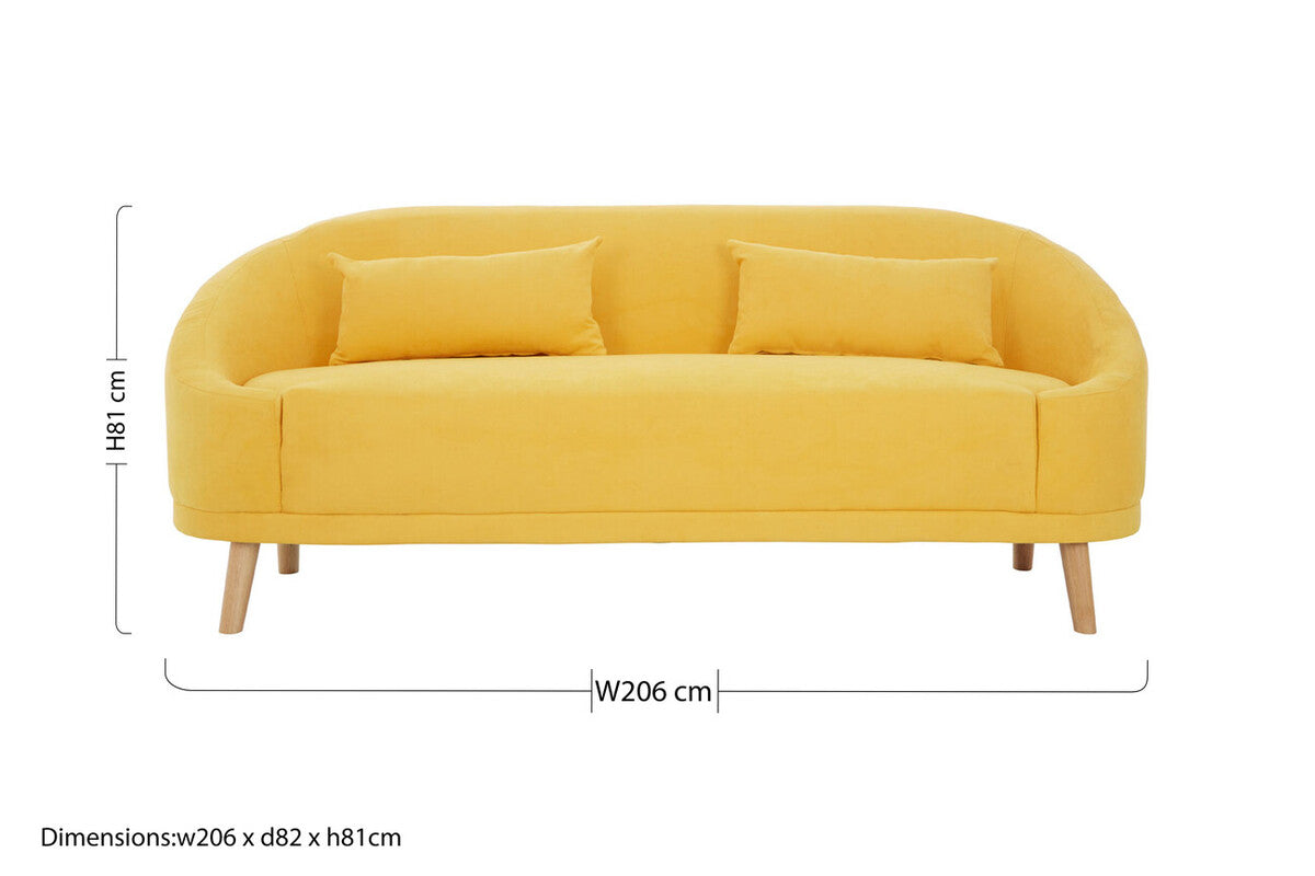 Holland Yellow Linen Sofa