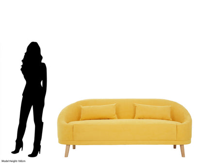 Holland Yellow Linen Sofa